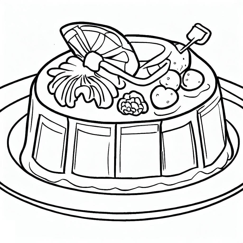 Desenho de Gelatina para Crianças para Colorir