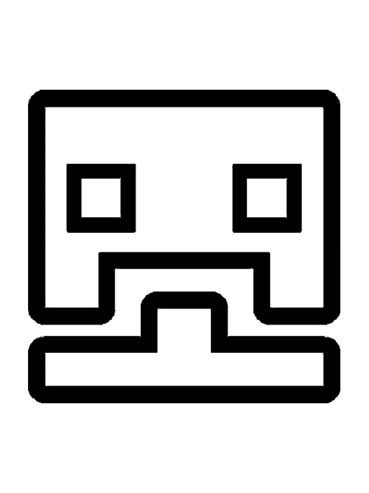 Desenho de Geometry Dash Imprimivel Grátis para Colorir