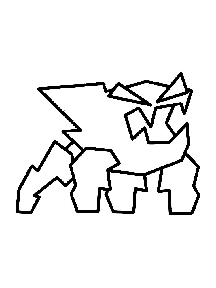 Desenho de Geometry Dash Imprimivel para Colorir