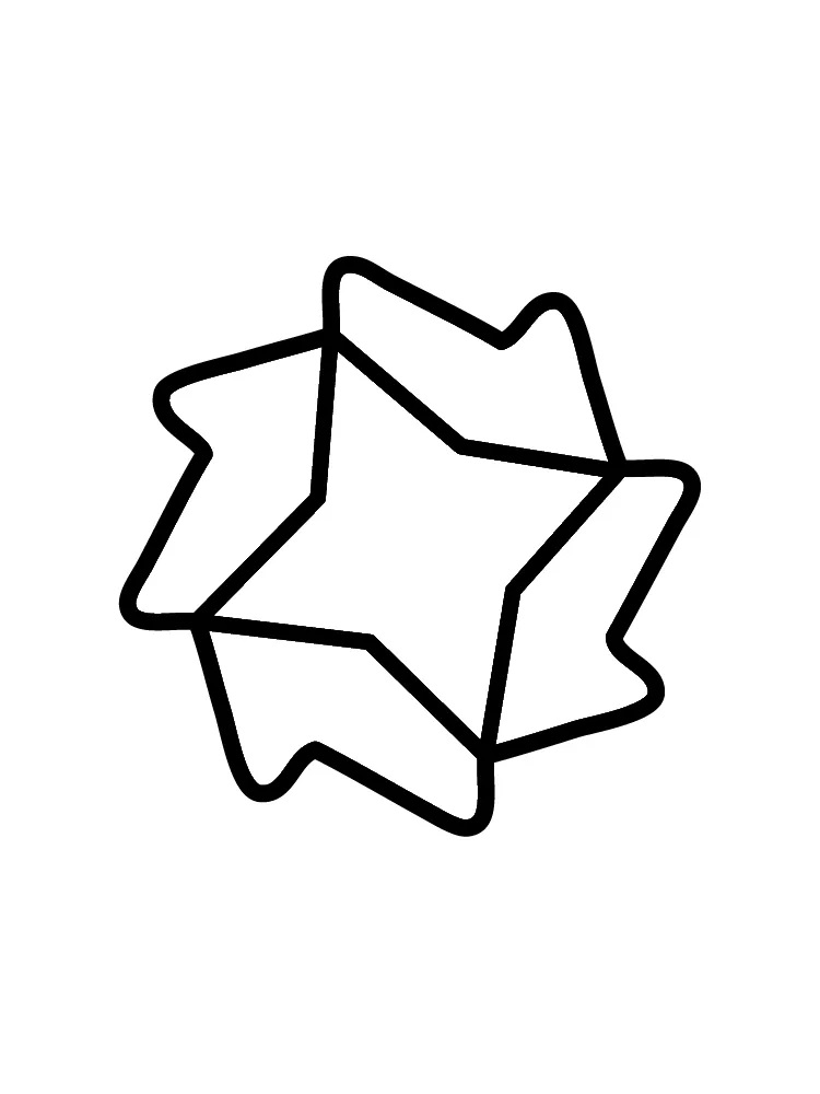 Desenho de Geometry Dash Simples para Colorir