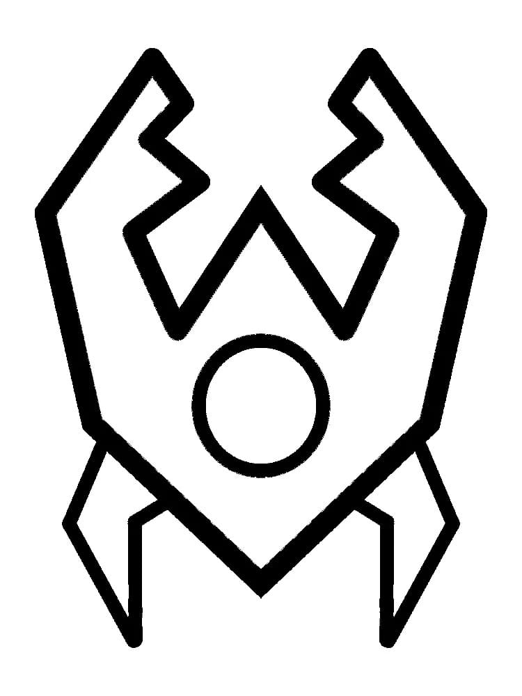 Desenho de Personagem Geometry Dash para Colorir