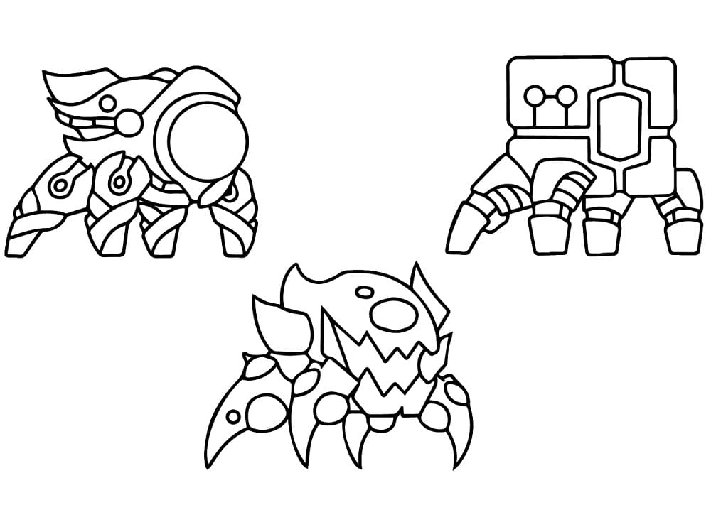 Desenho de Personagens de Geometry Dash para Colorir