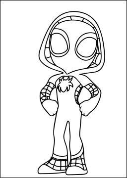 Desenho de Linda Ghost Spider para Colorir