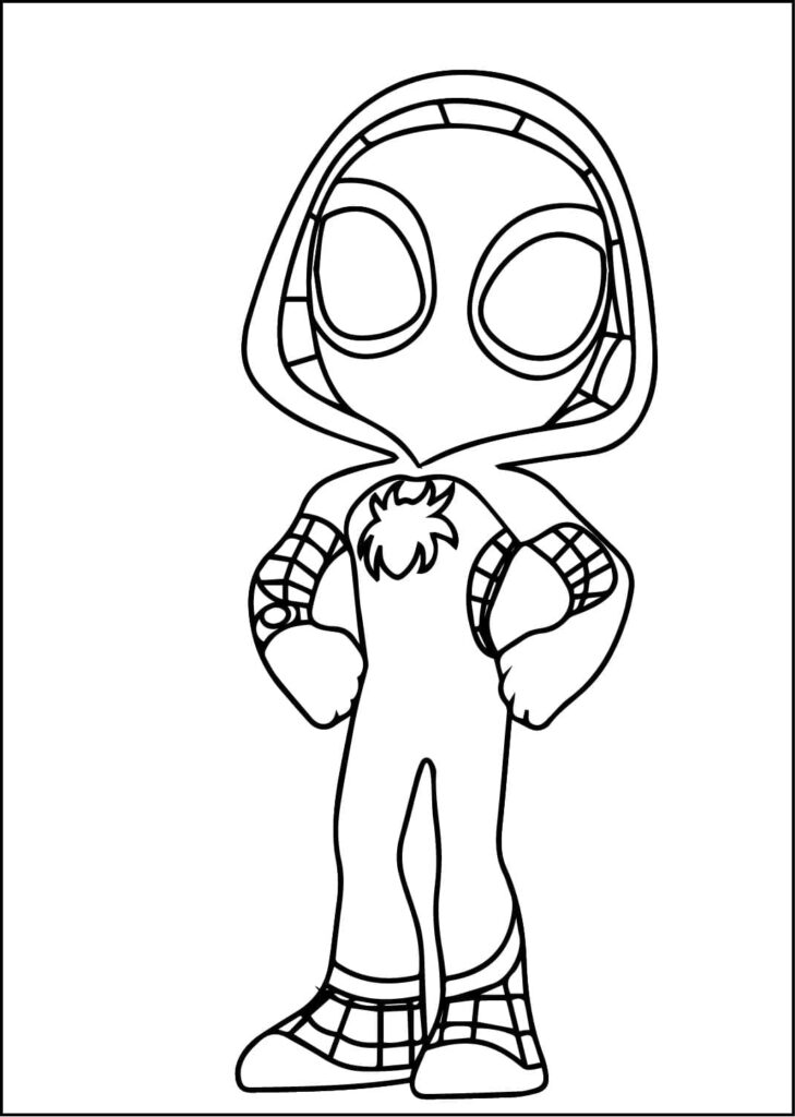 Desenho de Linda Ghost Spider para Colorir
