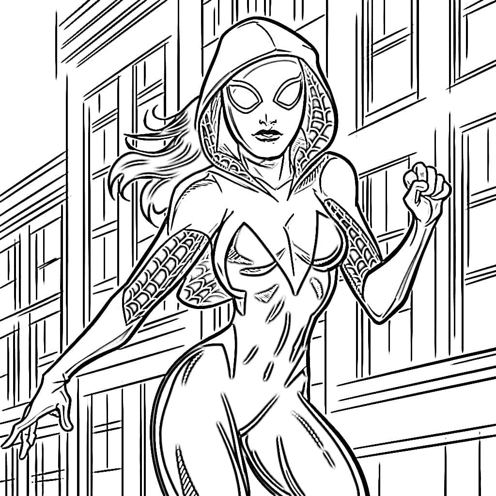 Desenhos de Ghost Spider para Colorir
