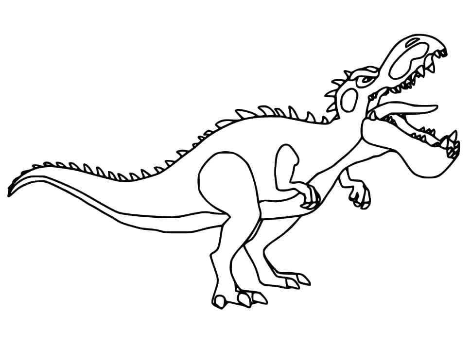 Desenho de Giganotossauro de Desenho Animado para Colorir