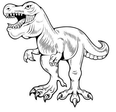 Desenho de Giganotossauro para crianças para Colorir