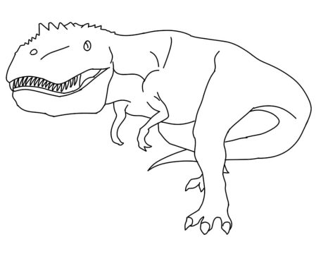 Desenho de Giganotossauro Simples para Colorir