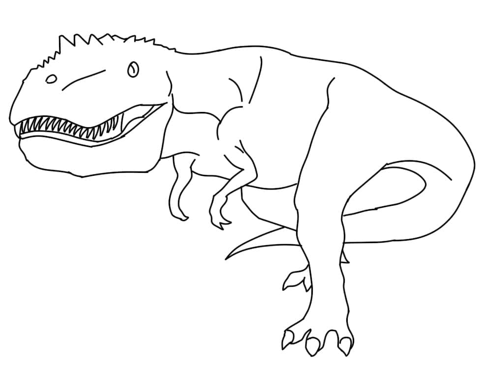 Desenho de Giganotossauro Simples para Colorir