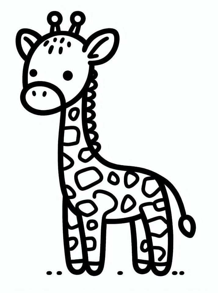 Desenho de Girafa Imprimivel Download