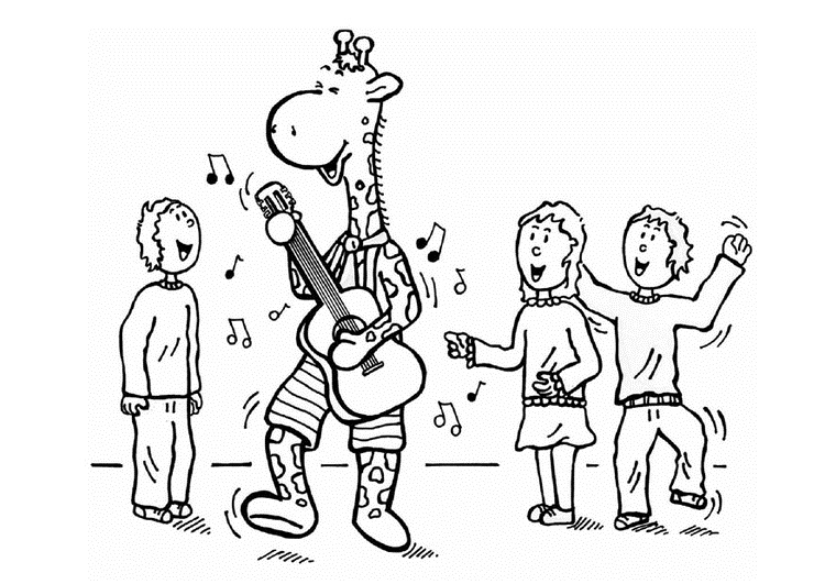 Desenho de Girafa para Imprimir Lápis de Cor