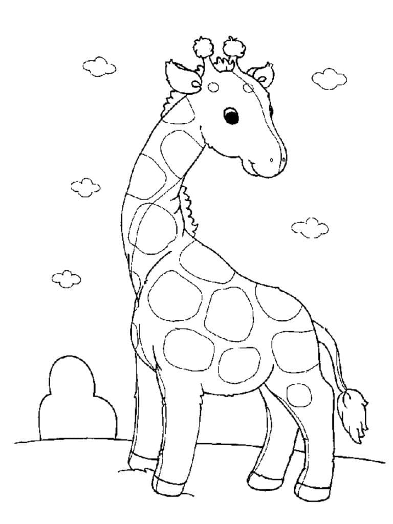 Desenho de Linda Girafa para Colorir