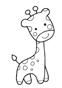 Desenho de Uma Girafa bebê para Colorir