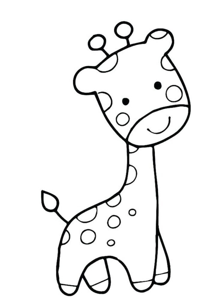 Desenho de uma Girafa Bebê para Colorir