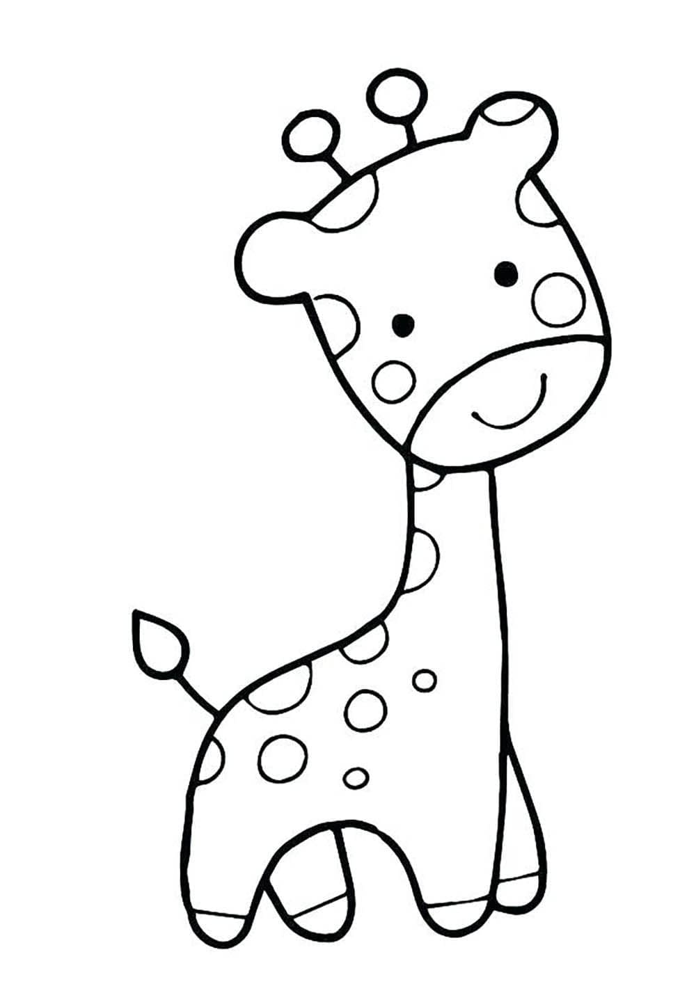 Desenho de uma Girafa Bebê para Colorir
