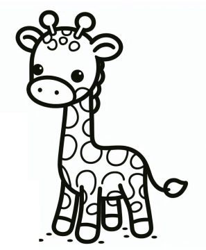 Desenho Girafa adorável para Colorir