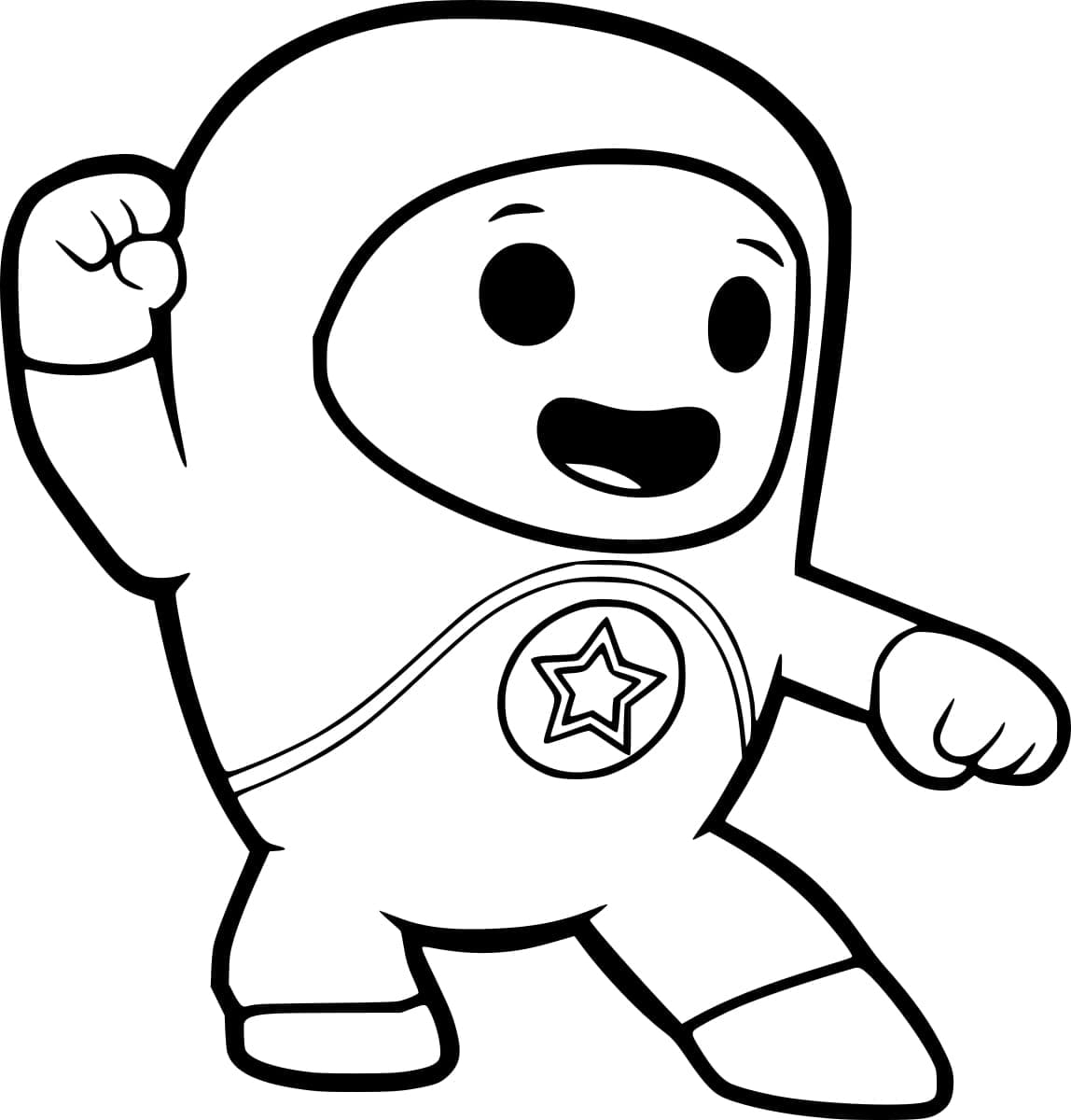 Desenho de Go Jetters Kyan para Colorir