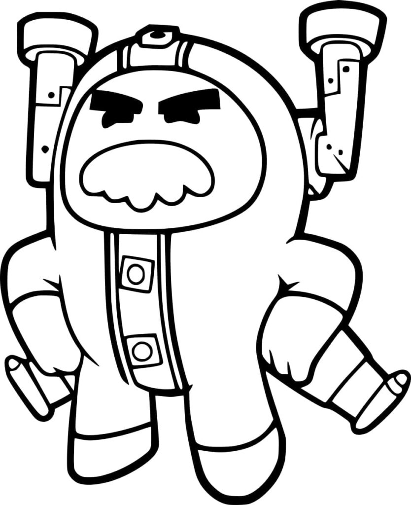 Desenho de Grandmaster Glitch de Go Jetters para Colorir