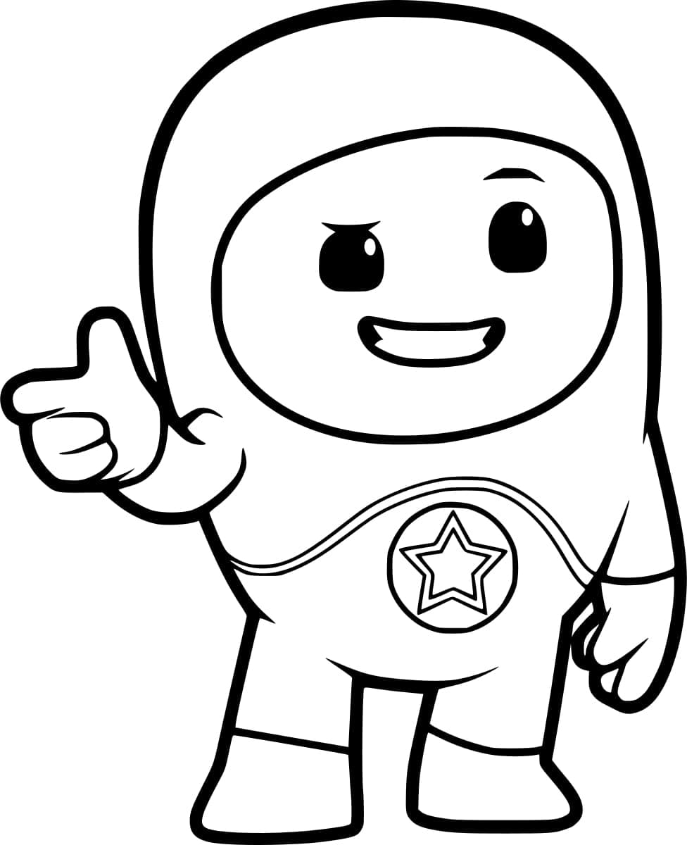 Desenho de Kyan Go Jetters para Colorir