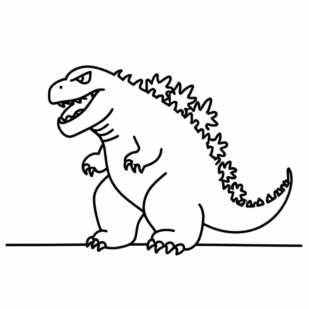 Desenho de Godzilla Hilario para Colorir