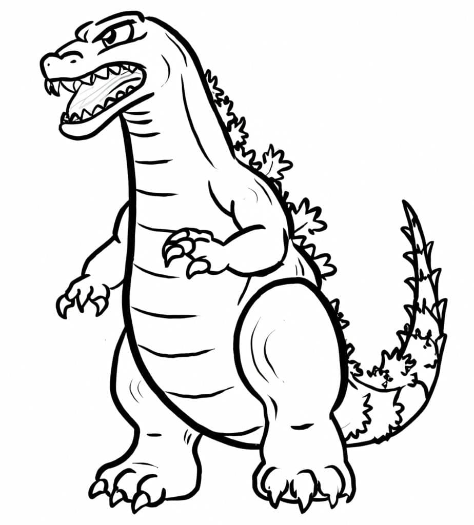 Desenho de Godzilla para Crianças de 2 Ano para Colorir