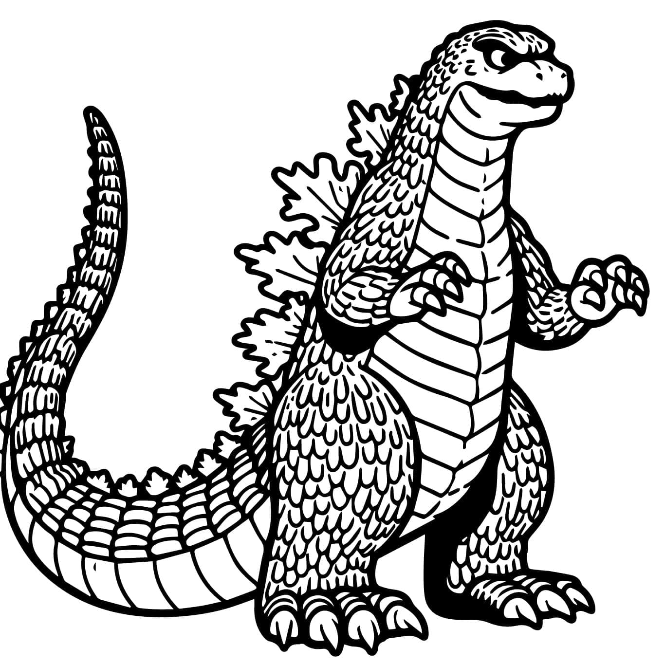 Desenho de Godzilla para Crianças de 4 Ano para Colorir