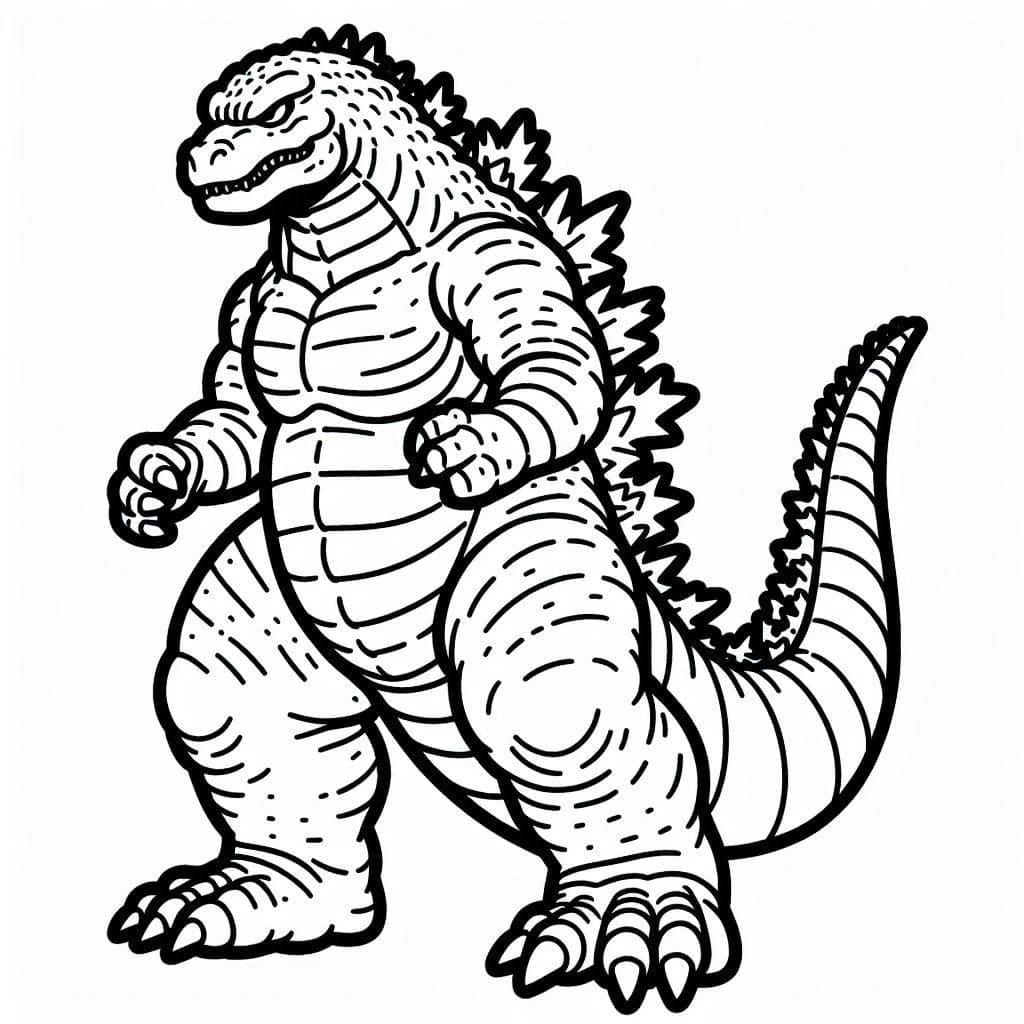 Desenho de Godzilla para Crianças de 6 Ano para Colorir