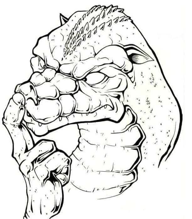 Desenho de Godzilla Hilariante para Colorir