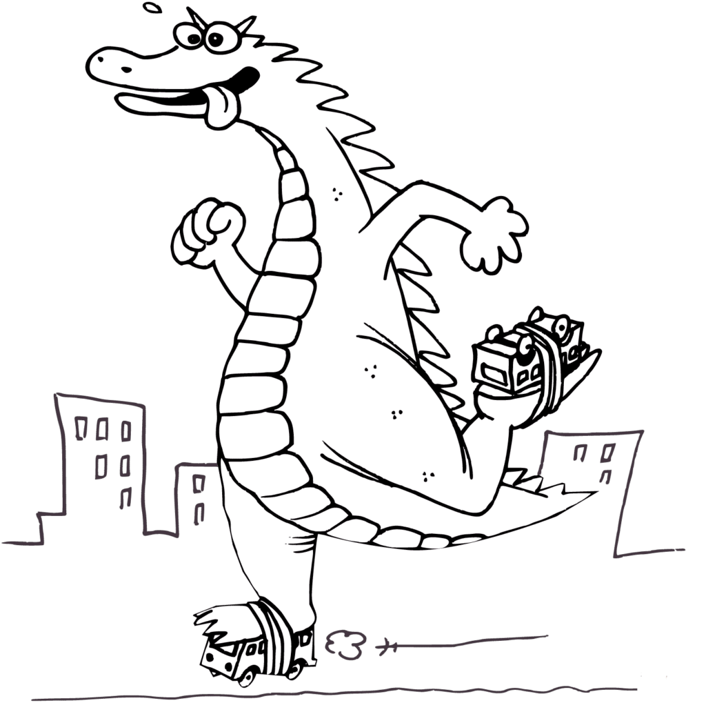 Desenho de Godzilla para Colorir Pdf