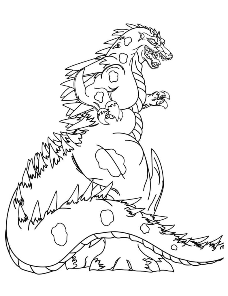 Desenho de Godzilla para Crianças para Colorir
