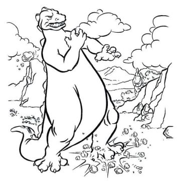 Desenho de Imagem de Godzilla para Colorir