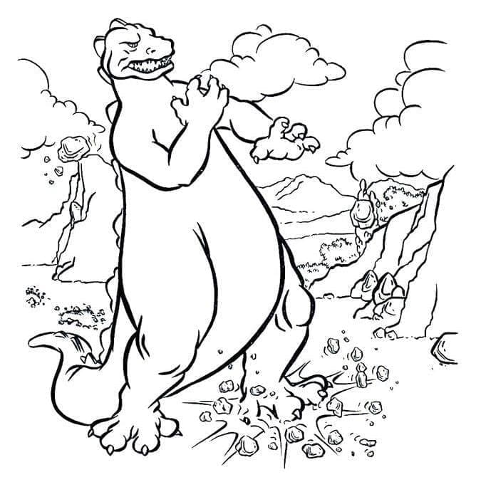 Desenho de Imagem de Godzilla para Colorir