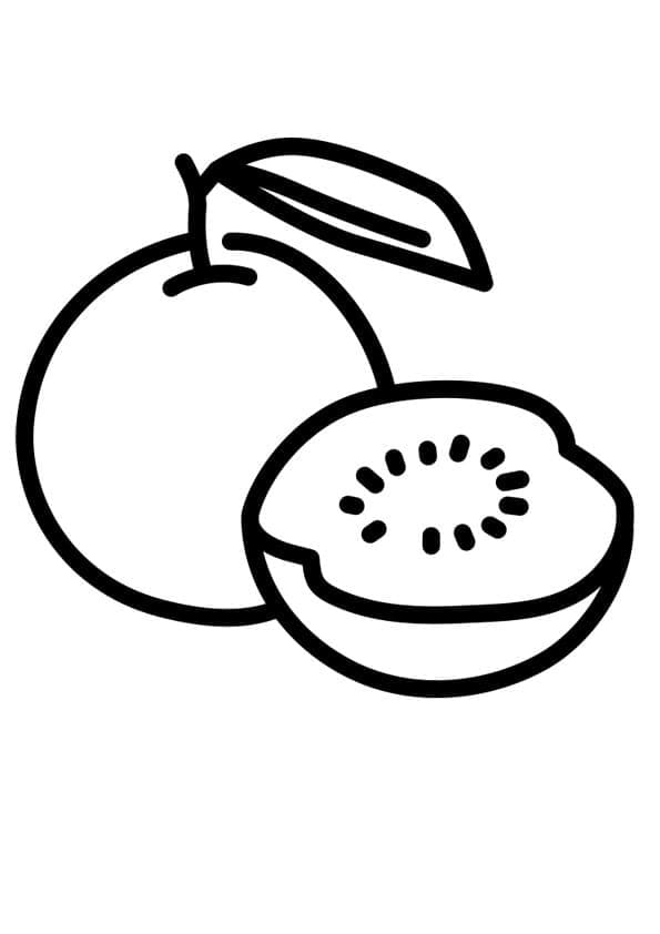 Desenho de Fruta de Goiaba para Colorir