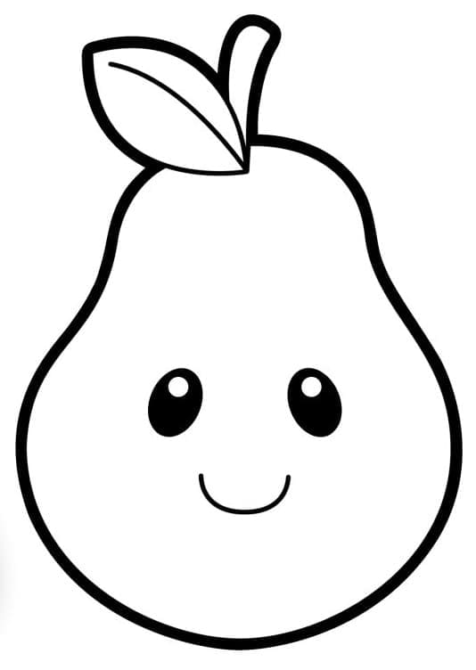 Desenho de Goiaba Fofa para Colorir