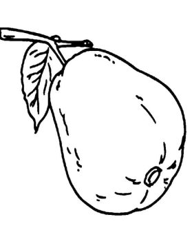 Desenho de Goiaba grátis para crianças para Colorir
