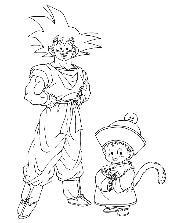Desenhos de Goku Dragon Ball para Colorir