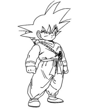 Desenho Goku Dbz para Pintar