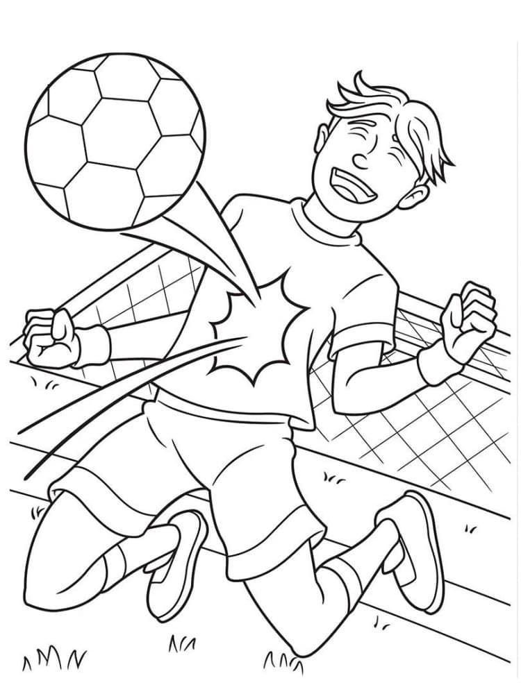 Desenho de Goleiro de Desenho Animado para Colorir