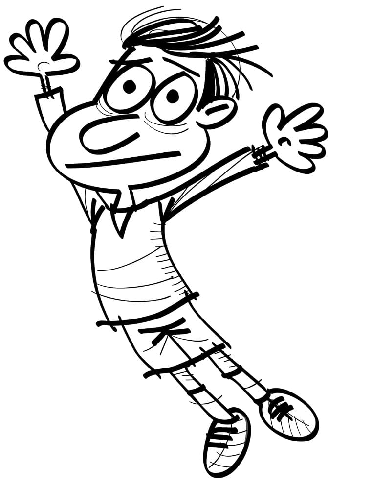 Desenho de Goleiro Engraçado para Colorir