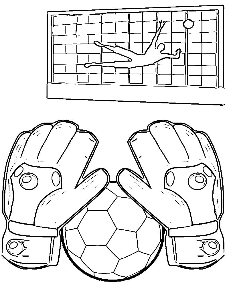 Desenho de Goleiro Grátis para Colorir
