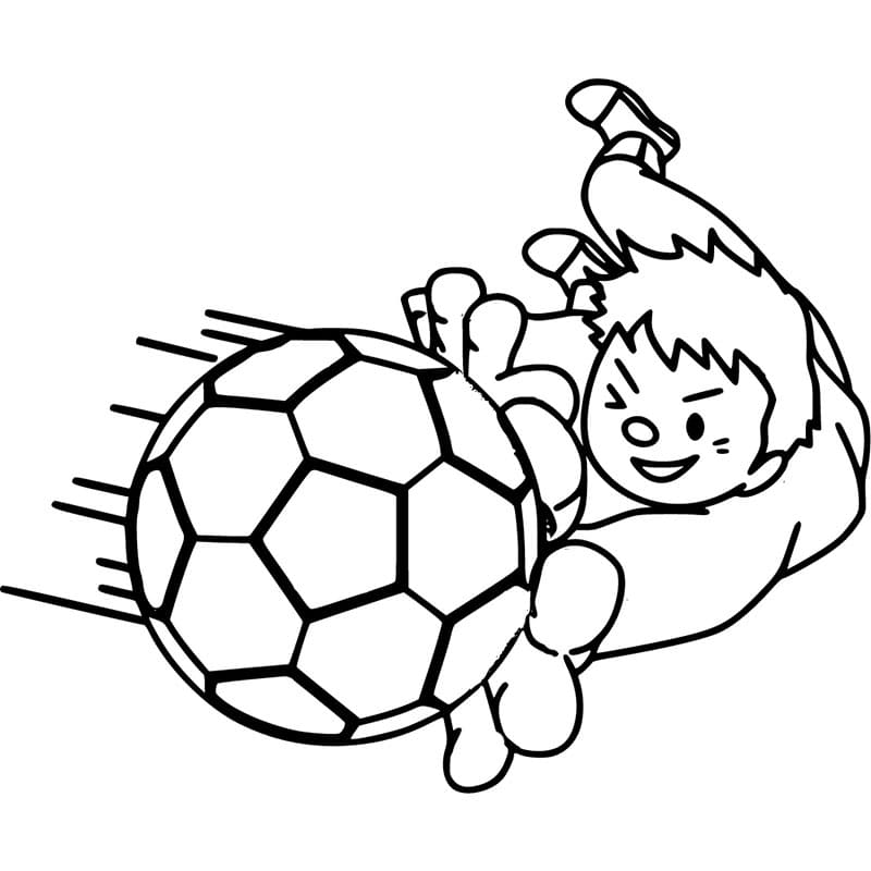 Desenho de Goleiro Grátis para Crianças para Colorir