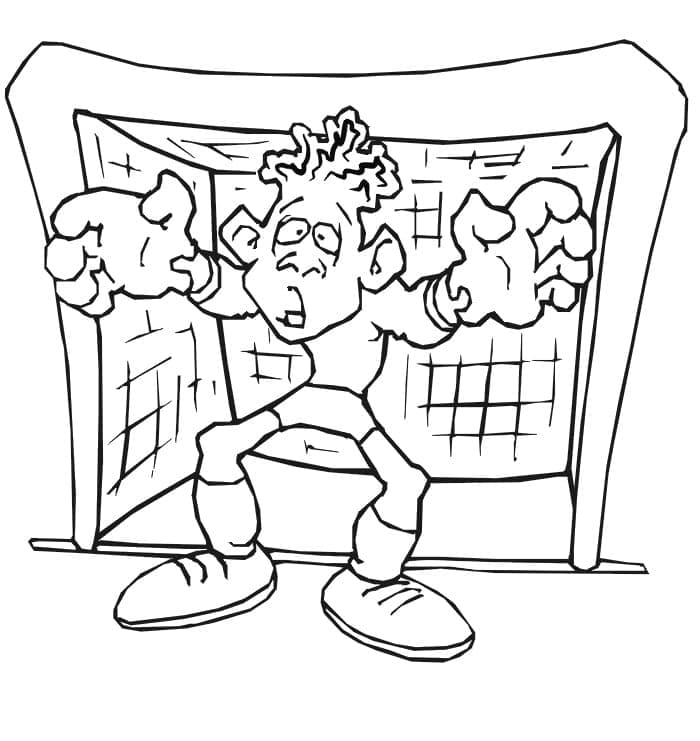 Desenho de Goleiro Hilario para Colorir