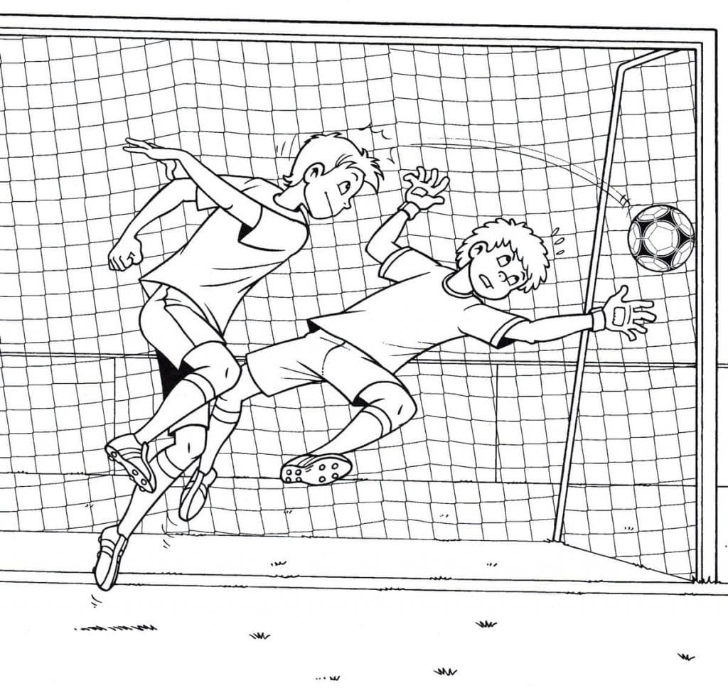 Desenho de Goleiro para Crianças para Colorir