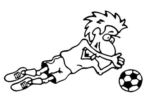 Desenho de Imagem do Goleiro para Colorir