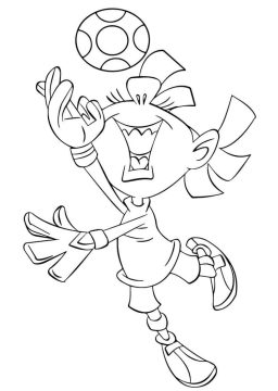 Desenho de Menina Goleiro para Colorir