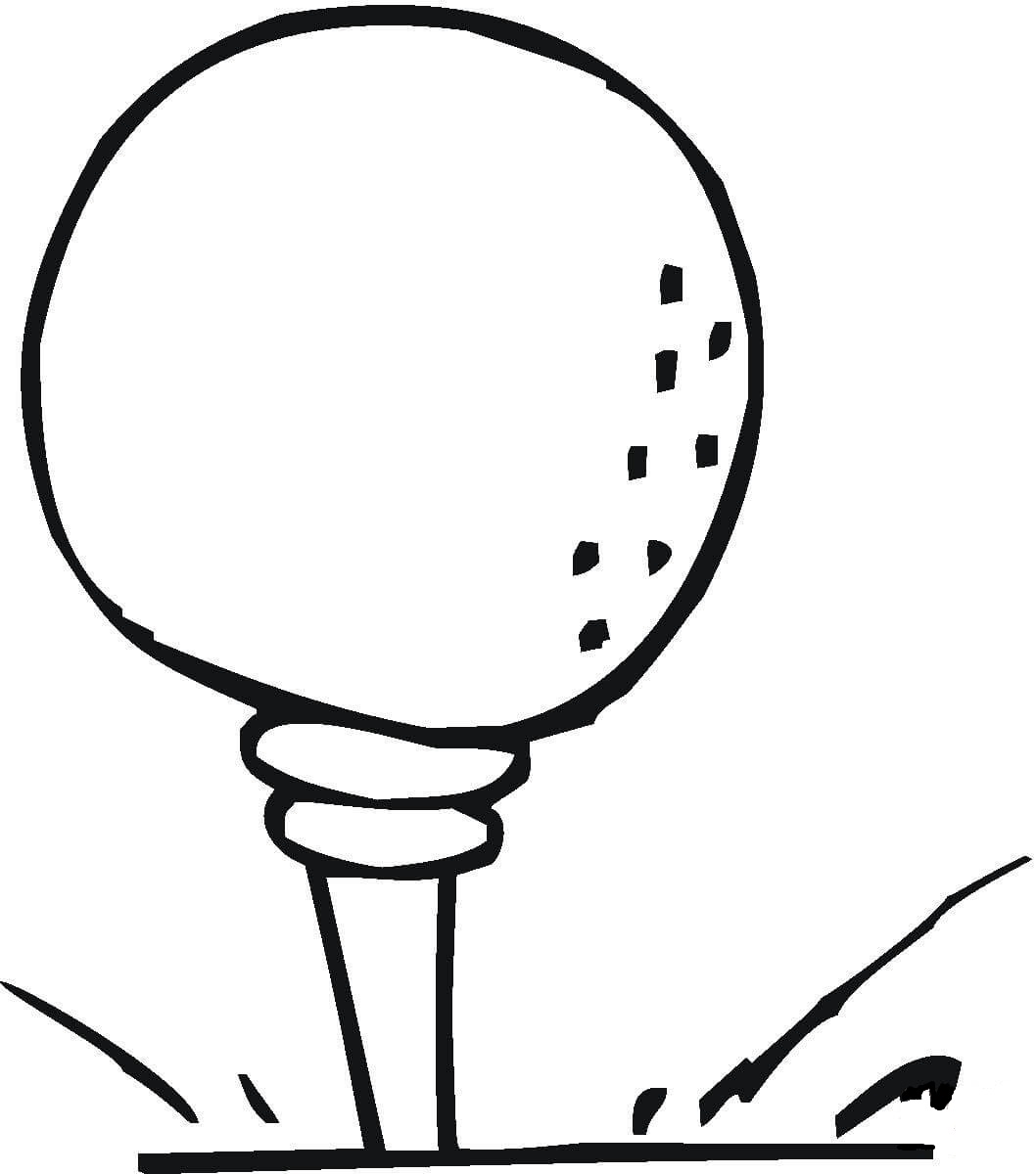 Desenho de Bola de Golfe para Imprimir e Colorir