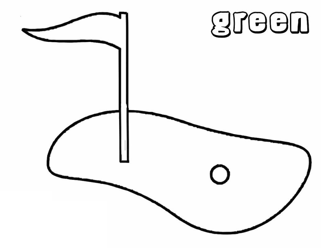 Desenho de Campo de Golfe para Colorir