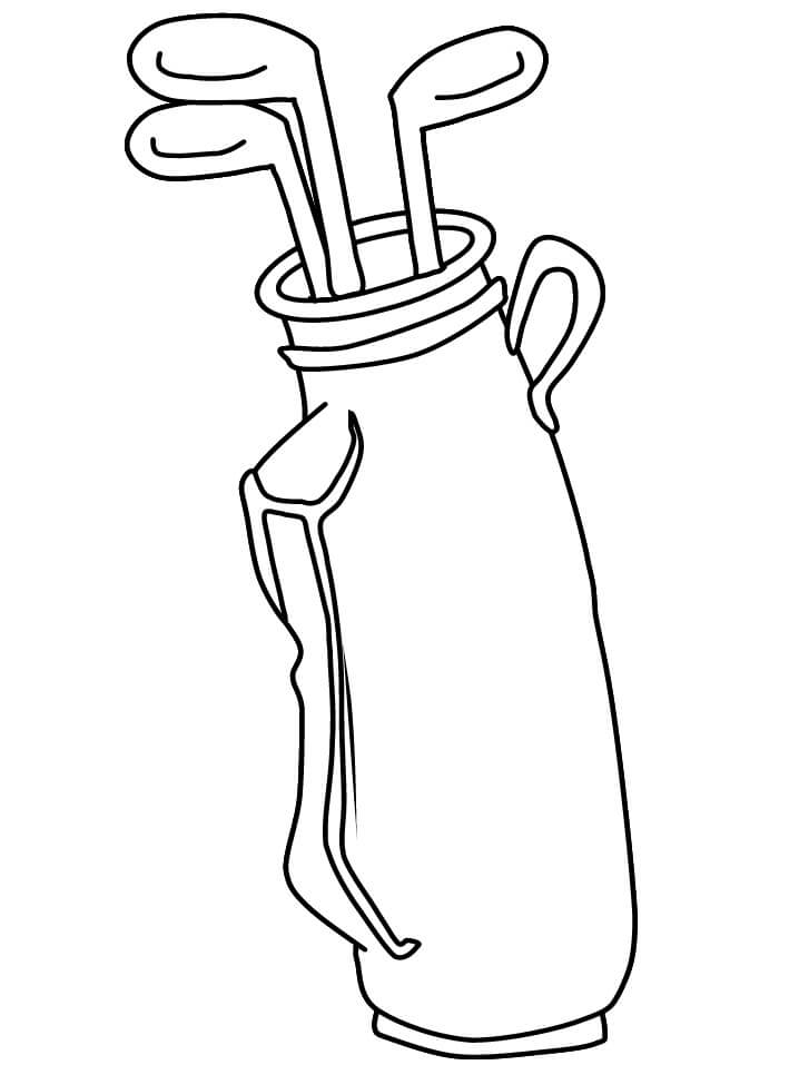 Desenho de Saco de Golfe para Colorir