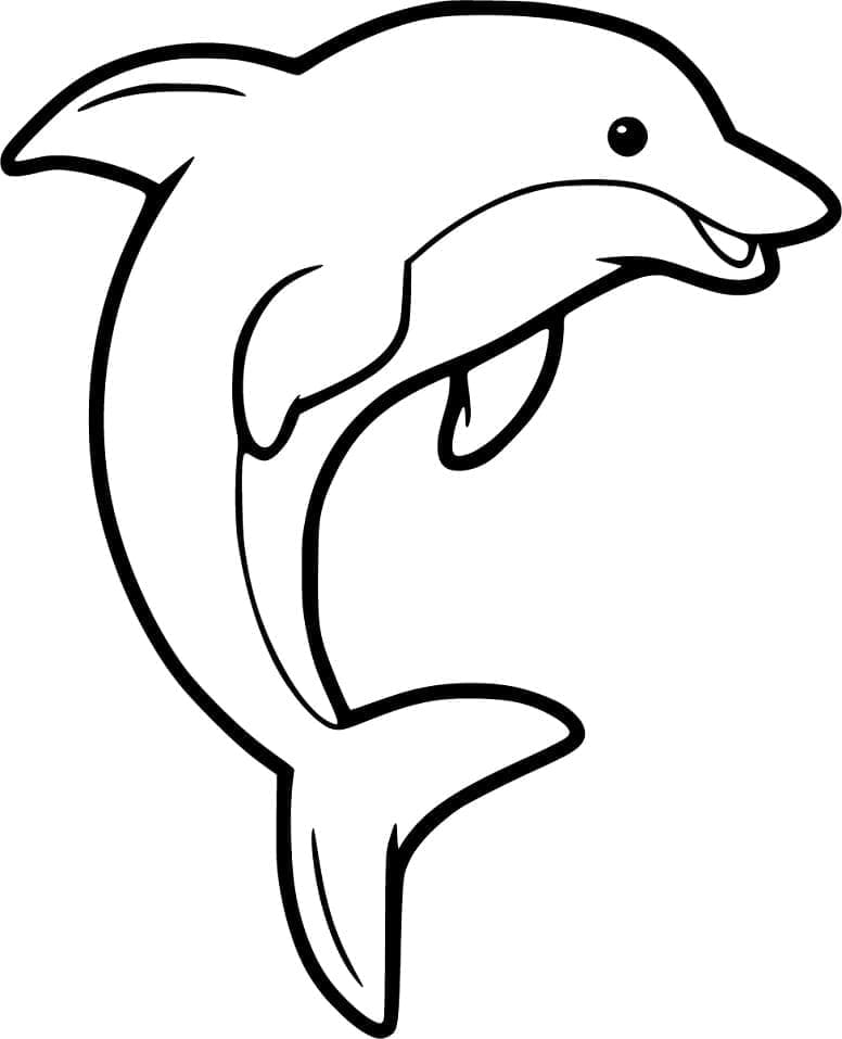 Desenho de Golfinho para Crianças para Colorir