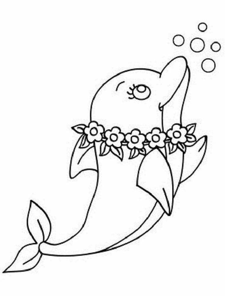 Desenho de Lindo Golfinho para Colorir